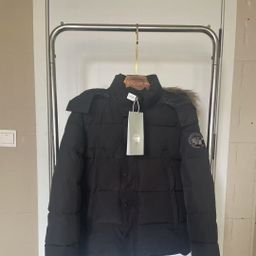 thumbnail for Nueva versión correcta de gama alta de ganso grande bolsillo grande para hombres y mujeres pareja chaqueta de algodón Parker con capucha gruesa chaqueta cálida a prueba de viento