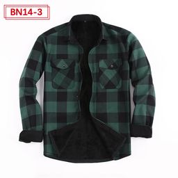 thumbnail for Amazon Spot Flannel Men's Warm Shirt Plus Velvet Thickened Shirt Men's Long-Sleeved Casual Plaid Shirt Men