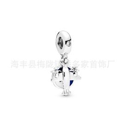 thumbnail for Pandora Beads 925 Silver Rainbow Hot Air Balloon Pendant Love Earth Bracelet Bracelet DIY Jewelry Accessories Women
