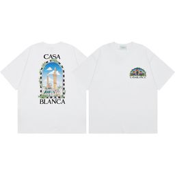 thumbnail for Cross-border 2024 Spring and Summer New Casablanca CasablancaLOGO Print Men's and Women's Loose Short-sleeved T-shirt