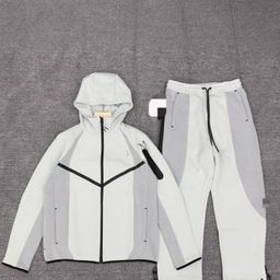 thumbnail for 25SS Fall Winter New TCH Stitching Contrast Knitted Sports Jacket Straight Leg Pants Set 326+324