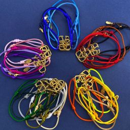 thumbnail for Curved Gone V-shaped Female Logo Hollow Square Retractable Lucky Rope Multicolor Hand Rope Handmade Tying Handpiece