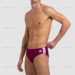 thumbnail for arena men's swim trunks briefs low-rise professional training trunks quick-drying competition anti-embarrassment anti-oxidant heat sublimation