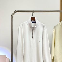 thumbnail for 2025 Spring and Autumn New Men's and Women's Raff Pony Mark Pullover High Neck Long Sleeve Knitted Couple's Wife Half Zipper Sweater