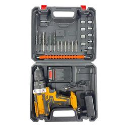 thumbnail for Lithium Electric Hand Drill Handheld Drill Cordless Impact Drill Wireless Charging Lithium Electric Drill Screwdriver Set Household Pistol Drill