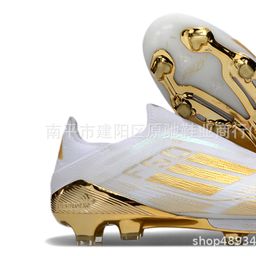 thumbnail for Source manufacturer wholesale new F50+ low soccer boots without laces FG spikes for competition men training sports anti-slip