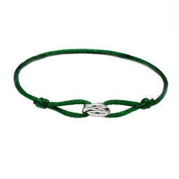 thumbnail for Cross-Border Supply Export Hand-Woven Couple Stainless Steel DIY Hand Rope Three-Color Three-Ring Hand Rope Adjustable Bracelet