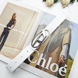 thumbnail for Korean trend new D letter oval metal snap buckle men and women all-match decorative belt fashion with jeans