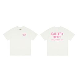 thumbnail for Gallery Dept Printed Short-Sleeved American Fashion Brand Retro Vintage High Street Loose Round Neck T-Shirt for Men