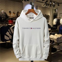 thumbnail for 2026 Cross-border New Tommy Men's Loose Sport Casual Hooded Long-Sleeve Sweatshirt with Solid Color Printed Label In Stock