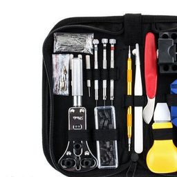 thumbnail for Ferramentas de reparo de relógio, conjunto de 147 peças, kit de ferramentas de combinação de reparo de relógio, remoção de pulseira de relógio, abertura de tampa inferior, reparo de relógio