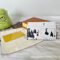 thumbnail for 2025 New Popular Original Leather Passport Holder Wallet Card Holder Printed Short Half-Fold Thin Business Wallet Wallet