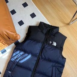thumbnail for Cross-Border European Size North Face 96 Original Plaid down Vest for Men and Women, American Version Embroidered Winter Warm Vest Jacket