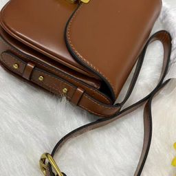 thumbnail for New SOEUR French Niche Design Women&#039s Bag Top Layer Cowhide Small Square Bag Advanced Texture Tofu Bag Single Shoulder Oblique