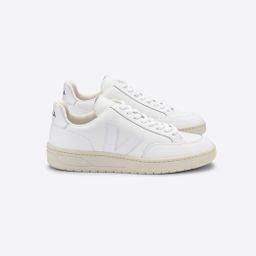 thumbnail for Veja New Genuine Leather White Shoes V12 Sneakers Color Matching Men's and Women's Autumn and Summer Casual Thick-Soled Sports Shoes Moral Training Shoes