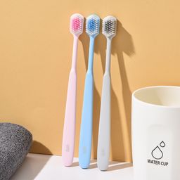thumbnail for Orc Adult Toothbrush Wide Head Fine Soft Hair Couple Toothbrush Household 3-Pack Hospitality Men and Women Gum Protection Cleaning Interdental Brush