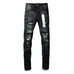 thumbnail for Black Ripped Jeans Men&#039;s Trendy Brand Slim-fit Skinny Pants Men&#039;s All-match Knee Zipper Motorcycle Casual Pants