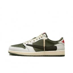 thumbnail for Aj1 Lightning Reverse Hook Mocha Dark Brown Black Warrior Jo1 Cross-Border Low-Top Men's and Women's Couple Sneakers Cross-Border Basketball Shoes