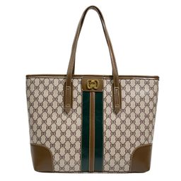 thumbnail for Women&#039;s Bag New Style Printed Tote Bag Cross-border Style Fashionable Stitching Commuting Multi-layer Single Shoulder Large Capacity Bag