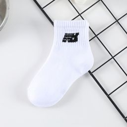 thumbnail for Nk Children's Socks for Ages 1-12, Mid-High Tube Sports Casual Versatile Breathable Sweat-Absorbing Cotton Socks, Big Brand Trefoil Trendy Socks