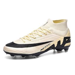thumbnail for Cross-border foreign trade new football men's high-top football shoes spikes football shoes TF broken nails training shoes