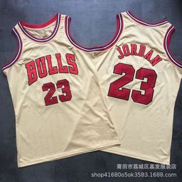 thumbnail for Foreign trade wholesale dense embroidered jerseys Chicago 23 Ross 1 Pippen Rodman full embroidered basketball suit