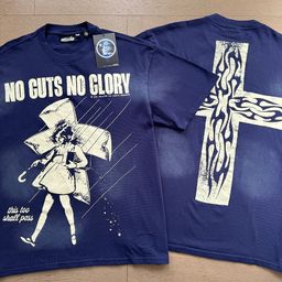 thumbnail for European and American Trendy Brand Hellstar Hell Star Washed Retro Round Neck Short-Sleeved T-Shirt Hot Diamond Men's and Women's Same Suit