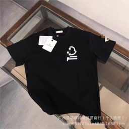 thumbnail for Original Foreign Trade m Brand Plus-Size Loose Men's Classic Round Neck Printed Unisex Couple's Versatile High-End Short Sleeve