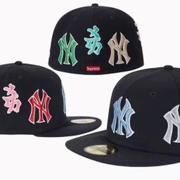 thumbnail for Boné clássico de beisebol MLB com aba reta, chapéu fechado da liga esportiva americana, tamanho fashion, boné com aba reta para comércio exterior.