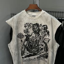 thumbnail for 2025 Hip Hop American Fashion Brand New Retro Washed Old Rock Band Loose Crewneck Short-sleeved T-shirt for Men and Women