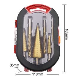 thumbnail for Drill wholesale 6pc pagoda drill saw drill plastic box suit 3pc saw drill 3pc step drill woodworking hole opener 6-piece set