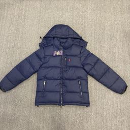 thumbnail for Cross-border winter American version of the new embroidered hooded ruff cotton jacket thickened cold-proof and warm couple classic casual jacket