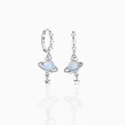 thumbnail for Real Gold Electroplated Saturn Stitching Circle Earrings Cold Style Fashion Accessible Luxury Fresh Artistic Trendyy Earrings Earrings