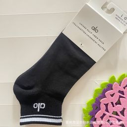 thumbnail for alo socks short tube mesh sports socks yoga socks four seasons color men's and women's socks breathable sweat-absorbent socks support generation hair