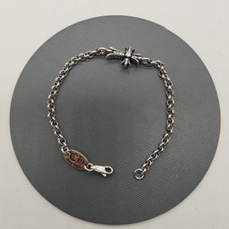thumbnail for Ch Croton Bracelet S925 Label Sword Anchor Cross Flower Men's and Women's Hand Accessories European and American Retro Couple Thick Bracelet