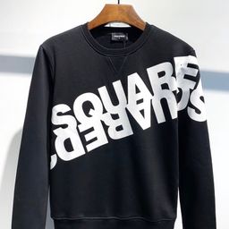 thumbnail for DS292 printed letters couple sweater DSQ new autumn and winter round neck long sleeve bottoming shirt European style cross-border Men&#039s T