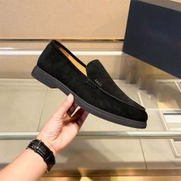 thumbnail for European Station New Foreign Trade Genuine Leather White-Soled Lazy Slip-On Loafers 2025 New Imported Casual Men's Sneakers