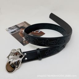 thumbnail for CH Cross Colored Crow Belt Classic Belt Men's and Women's Jeans Belt Vintage Fashion Belt Trendy Trouser Belt