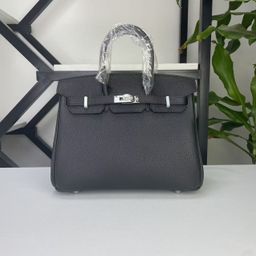 thumbnail for 爆款真皮钢五金铂金包25/30头层牛皮高级感时尚百搭大容量手提包.