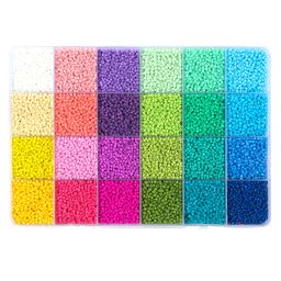 thumbnail for 24 grid macaron color lacquered glass millet beads box loose beads DIY set bracelet necklace beaded jewelry