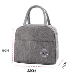 thumbnail for Lunch box bag portable aluminum foil insulated lunch bag primary school student lunch box storage bag office worker lunch bag one-piece delivery
