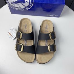 thumbnail for Bk Birkenstock Arizona New Leather Sandals Summer Non-Slip Thick-Soled Slippers Versatile Casual Cork-Soled Slippers