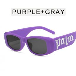 thumbnail for Black frame Punk letter fashion sunglasses new rectangular retro hip hop style high-grade hot girl sunglasses for women