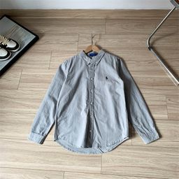 thumbnail for Ceiling Sweep Code Ralph American Style Pony Mark Oxford Cloth Pure Cotton Shirt Men and Women Old Money Wind Commuter Washed RL