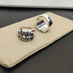 thumbnail for chcroe's new retro cross flower sword ring fashion trend hip-hop men and women couple ring s925 standard