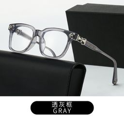 thumbnail for Crow's new pin anti-blue light flat mirror cross-border retro plain face black frame imitation plate leg frame glasses