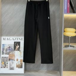 thumbnail for 2025 spring new pony embroidery elastic waist loose version ladies casual straight pants pants wholesale