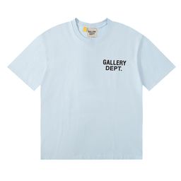 thumbnail for GALLERY DEPT Classic Hollywood Alphabet Print Summer Loose Casual Trendy Brand Men and Women Couple T-Shirt