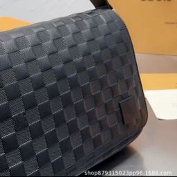 thumbnail for 2025 New Export European and American Men's Shoulder Crossbody Bag Briefcase Letter Versatile Original Genuine Leather