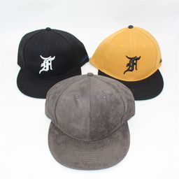 thumbnail for Suede cap solid color flat edge embroidery outdoor warm autumn imitation leather velvet baseball cap winter hat vintage